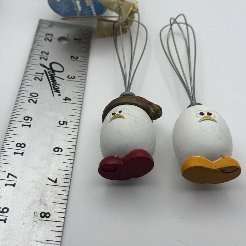 MSC Whiskie de‎ Noel Christmas Mini Whisk Egg Santa Kitchen Utensil Lot of 2